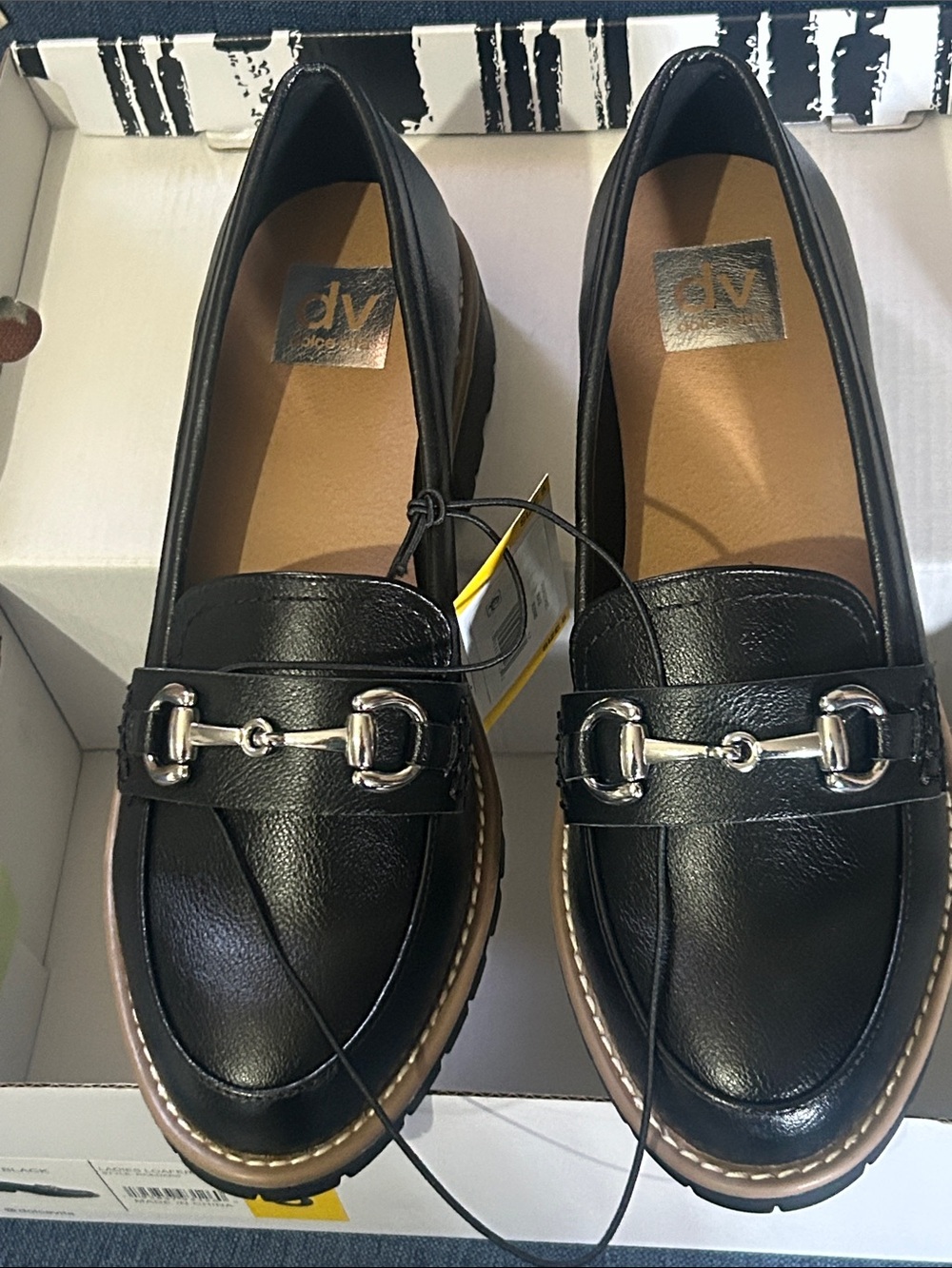 Dolce Vita Black Leather Women's Bit Loafers